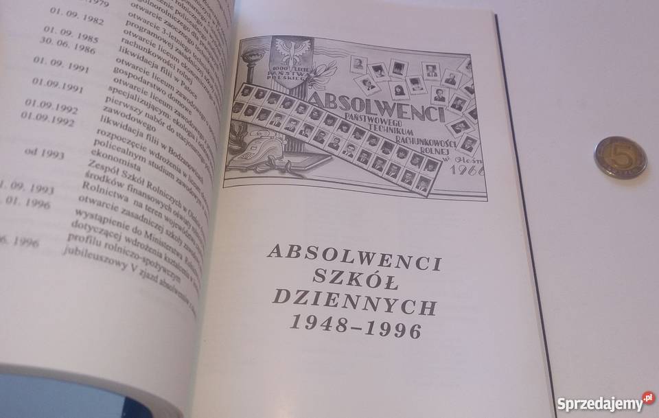 19461996 Z 50 letniej historii szkoły rolniczej Rogoźnik sprzedam