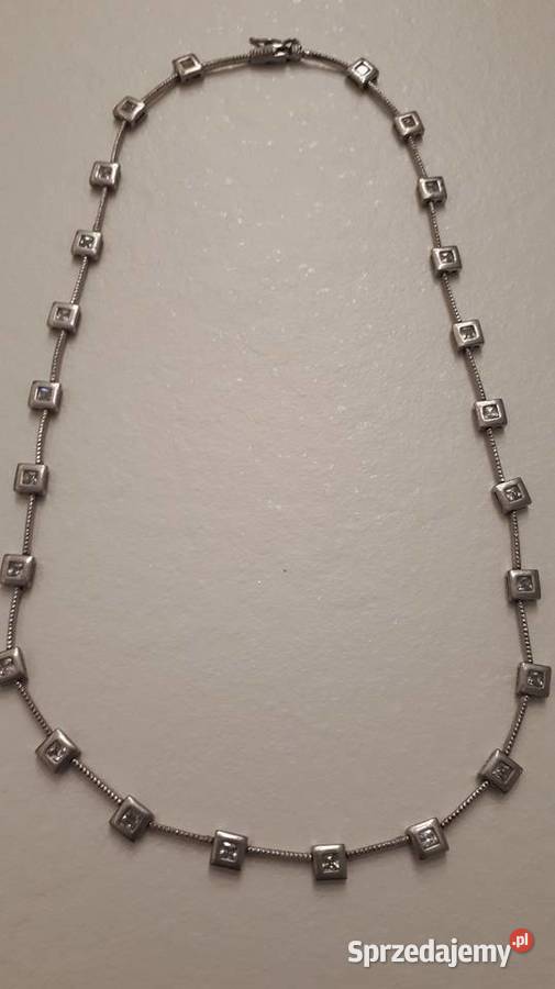 naszyjnik srebrny kryształki Yes Radom