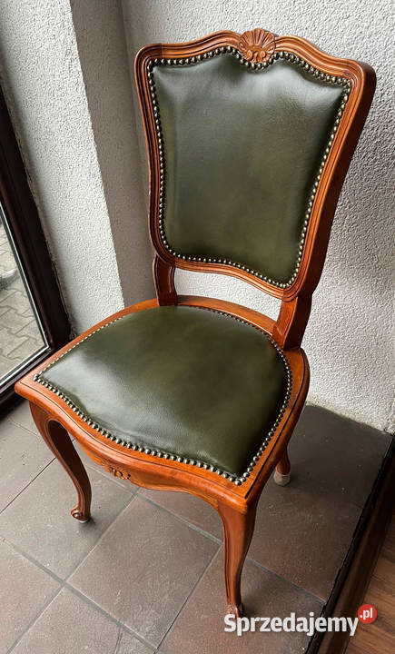 Elegancki stół z 6 siedziskami skórzanymi z Katowice