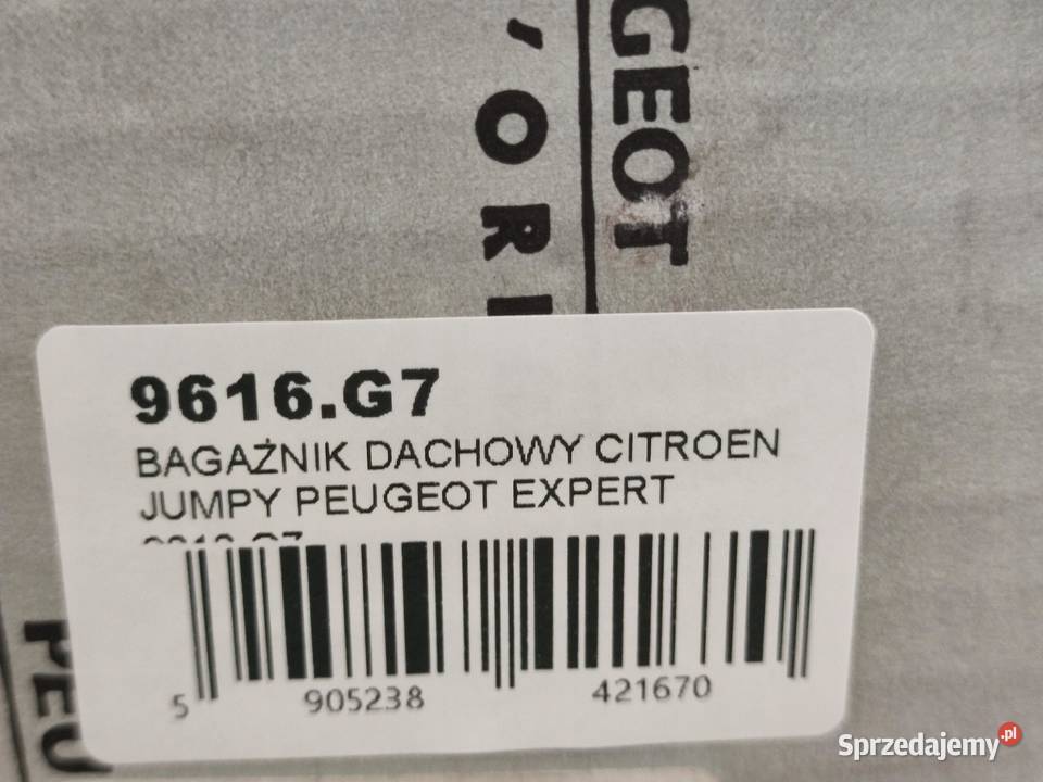 BAGAŻNIK DACHOWY CITROEN JUMPY I U6U 19982003 lubelskie sprzedam