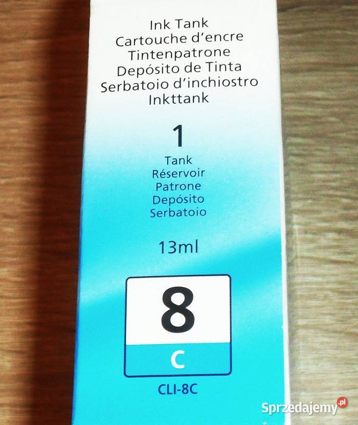 Tusz turkusowy Canon CLI8C 0621B001 do drukarki Gliwice