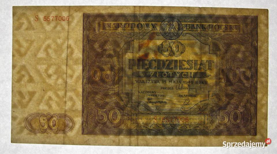 1 2 5 50 złotych 1946 zestaw 4 sprzedam