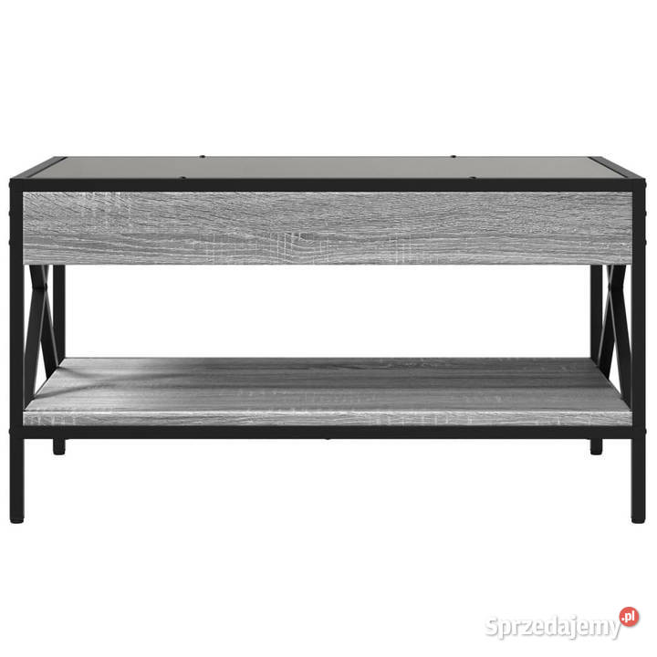 Stolik kawowy z LED Infinity szary dąb sonoma Stoły Warszawa