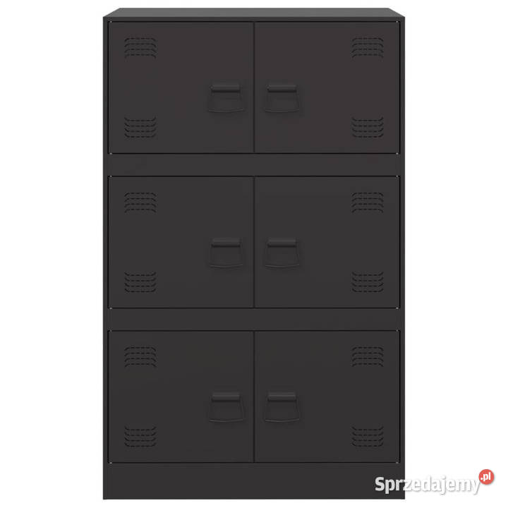 Szafka boczna czarna 67x39x107 stal WM841655 Warszawa