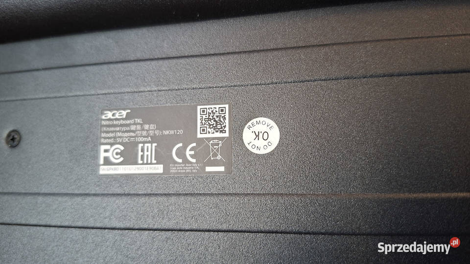 Klawiatura Acer Nitro TKL USB Dąbrowa Górnicza