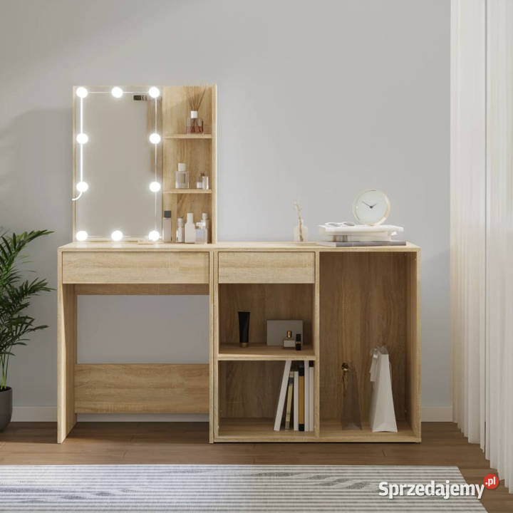 Toaletka z oświetleniem LED i szafką dąb sonoma Warszawa sprzedam
