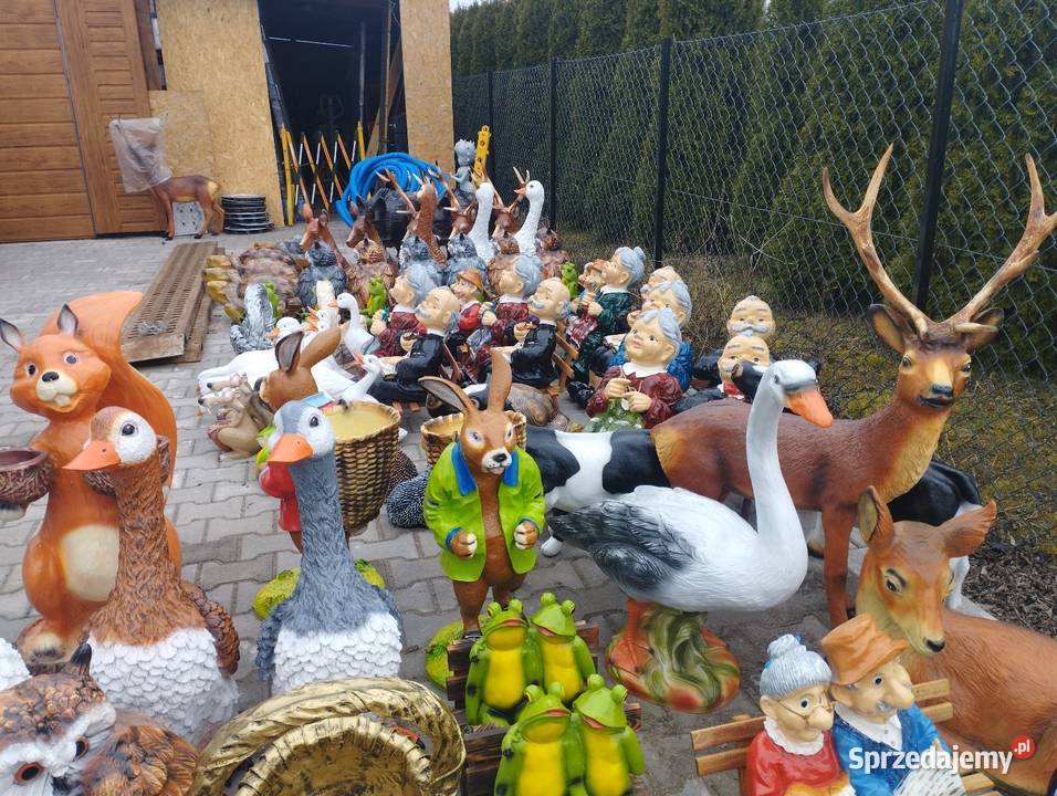 Figurka ogrodowa Gęś duża gąska z masy żywicznej wielkopolskie Szamotuły