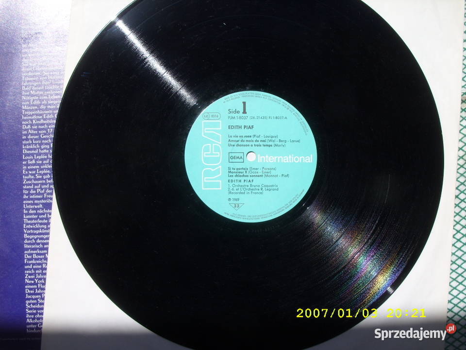 Pop LP EDITH PIAF2 plyty LP Wołów