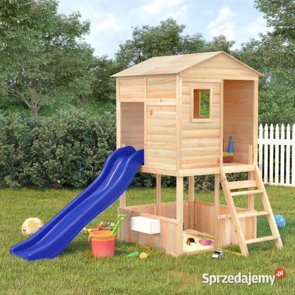vidaXL Plac zabaw do ogrodu lite drewno