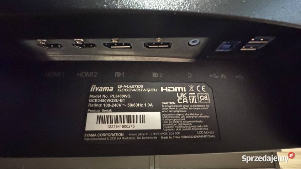 iiyama GMaster GCB3480WQSUB1 34 Curved UWQHD 180 Tychy
