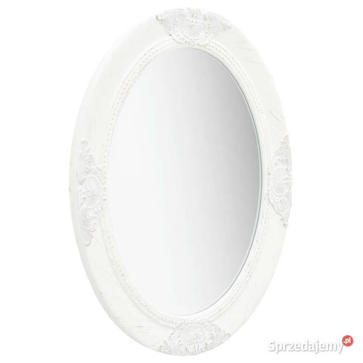 Lustro ścienne w stylu barokowym 50x70 białe Warszawa