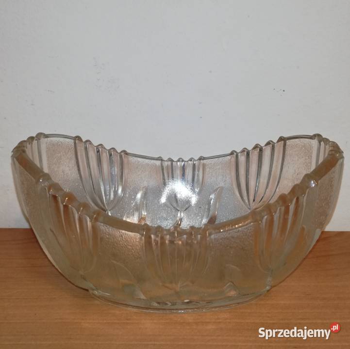 Stare szkło PRL Żardiniera Tulipany HSG Warszawa