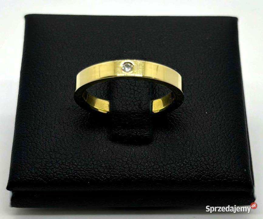 Złota Obrączka z Diamentem pr 585 395g R11 warmińsko-mazurskie