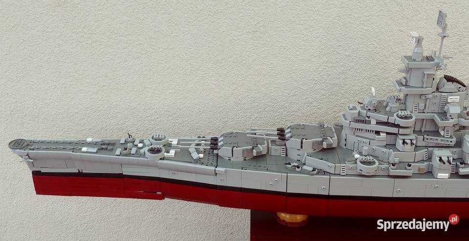 Pancernik Iowa z klocków lego skala 1200 Gigant Milanówek