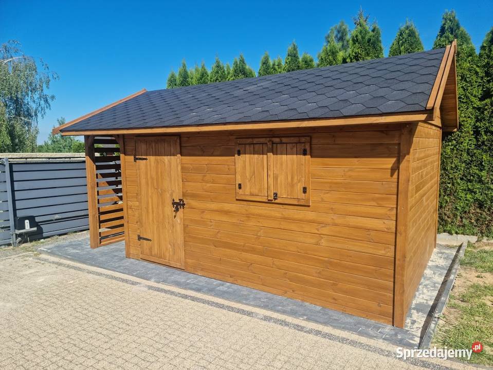 DOMEK NARZĘDZIOWY OGRODOWY DREWUTNIA 3x5 DREWNO śląskie