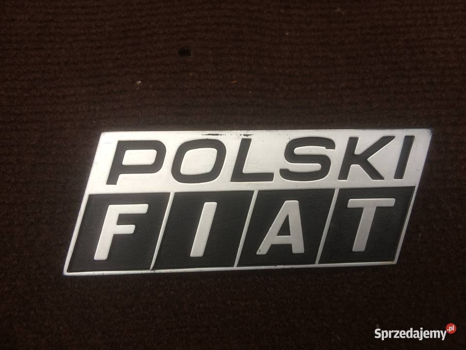 Emblemat POLSKI FIAT znaczek logo napis Fiat Kutno