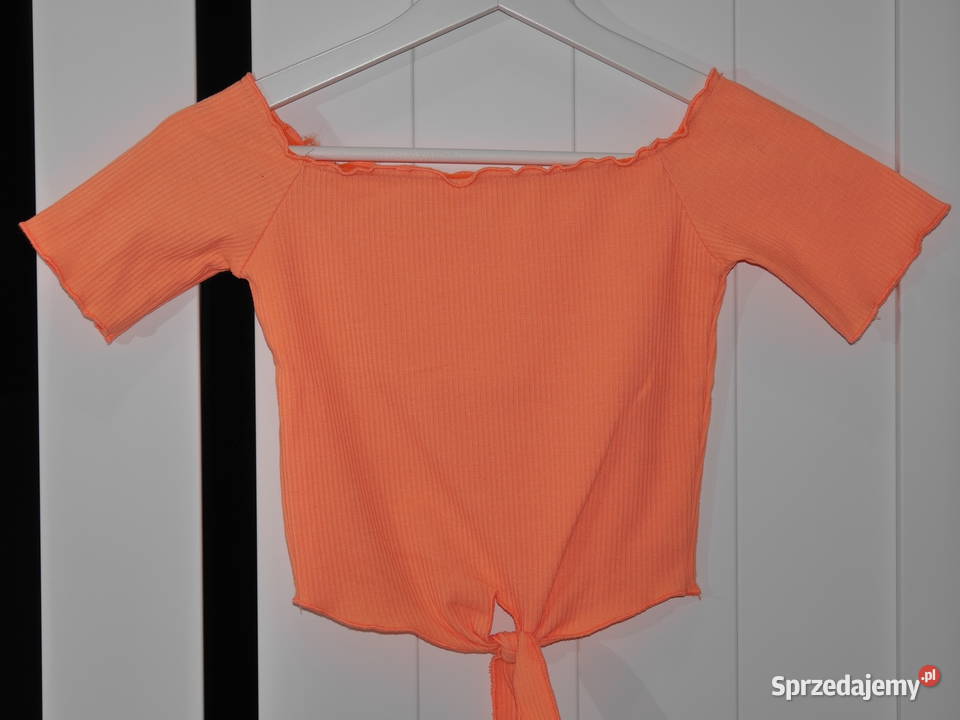 Bershka śliczna neonkowa bluzeczka wiązanie XS Wrocław