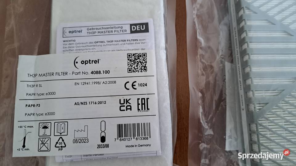 OPTREL Filtr TH3P R SL do aparatów nadmuchowych Poznań