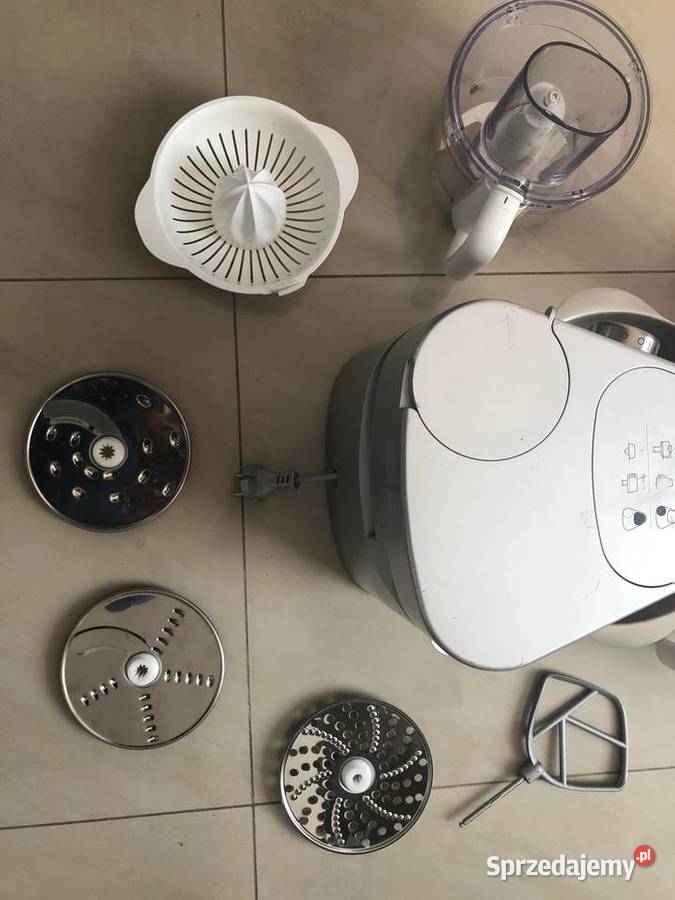 Srebrny robot kuchenny KENWOOD zestaw akcesoria Toruń
