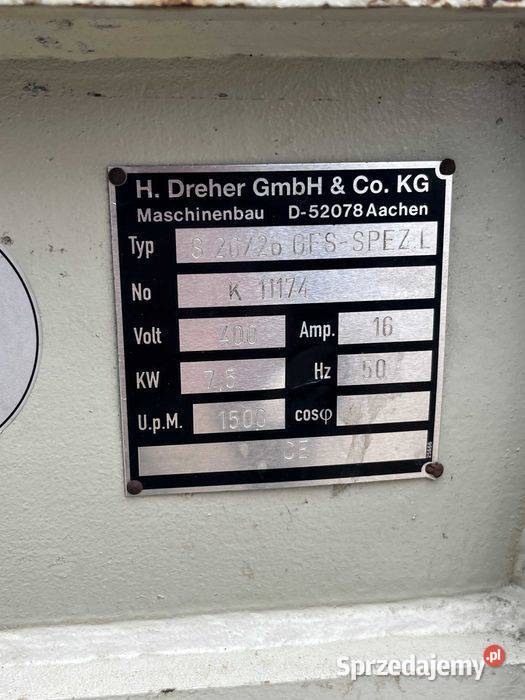 Młyn do tworzyw sztucznych Dreher S2626 75kW Tuliszków