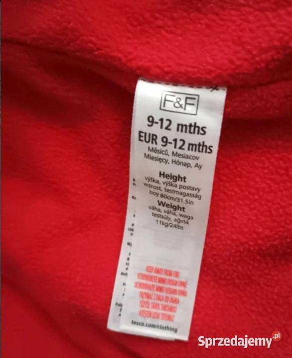 Kurtka z kapturem czerwona chłopięce zimowa Dla Dziecka Krosno