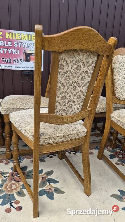 Stylowe solidne krzesła dębowe tapicerowane 6 49cm Sypniewo