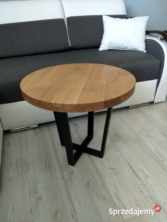 Stolik kawowy okrągły 60 dąb loft Industrialny 60cm Łódź