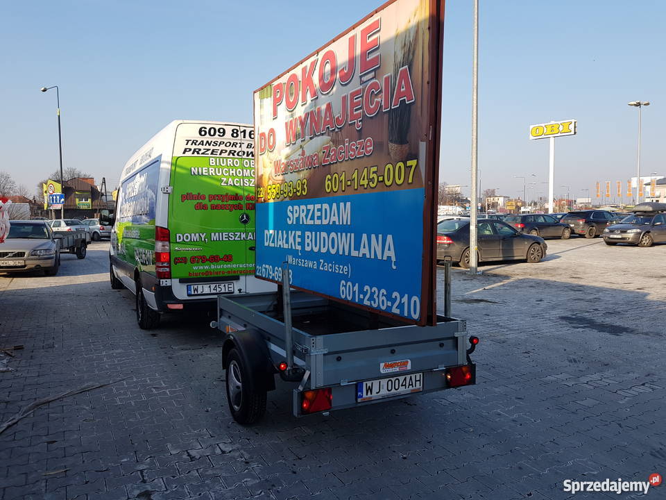 Przyczepa reklamowa mobilna wolno stojąca Warszawa sprzedam