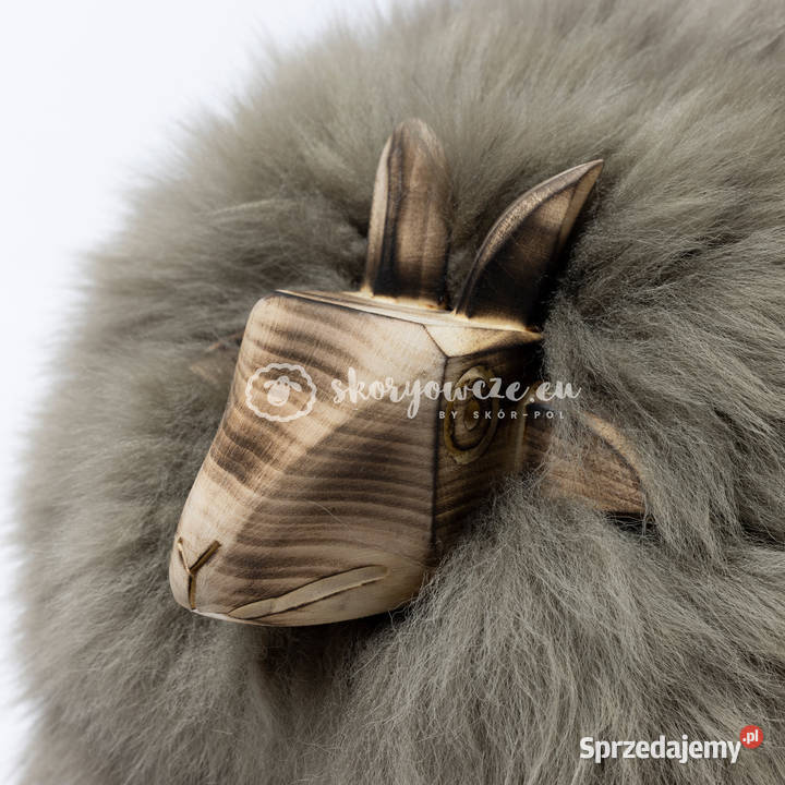 Krzesło baranek dekoracyjny szaro brązowy taupe Figurki i rzeźby Szaflary