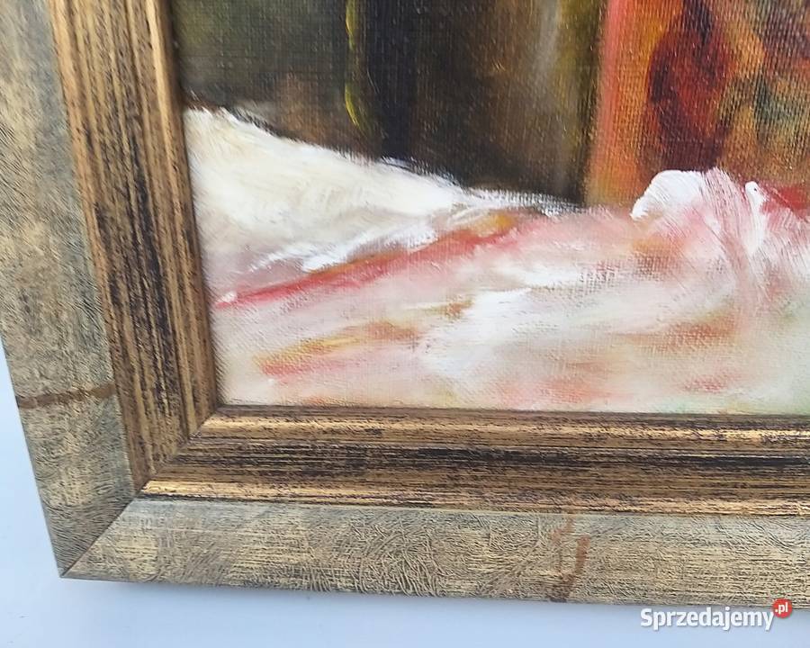 Olej na płótnie Siedząca malarz nieokreślony XX