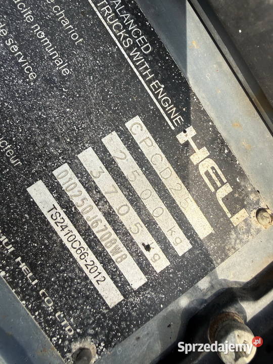 wózek widłowy HELI CPCD25 diesel ISUZU 2500 2012 łódzkie Działoszyn