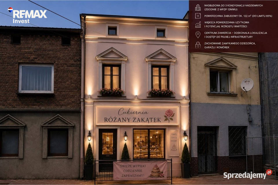 50 kamienicy 2 lokale centrum Zawiercia Zawiercie sprzedam
