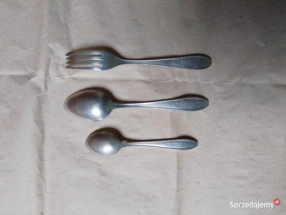 Zestaw sztućców aluminiowych LEFANA PRL Pszczyna