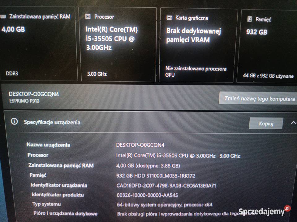 Komputery biurowe Klasy Core i5 śląskie Częstochowa