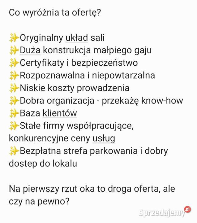 Sala zabaw lokal użytkowy z niskim czynszem Kraków