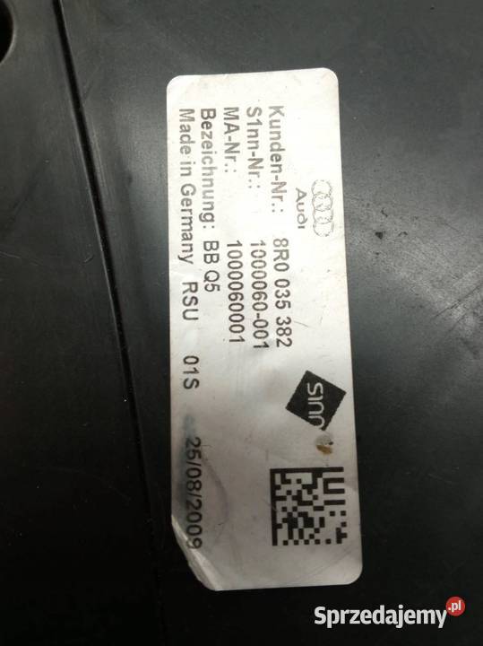 GŁOŚNIK SUBWOOFER 8R 8R0035382 8R0035415A Audi sprzedam