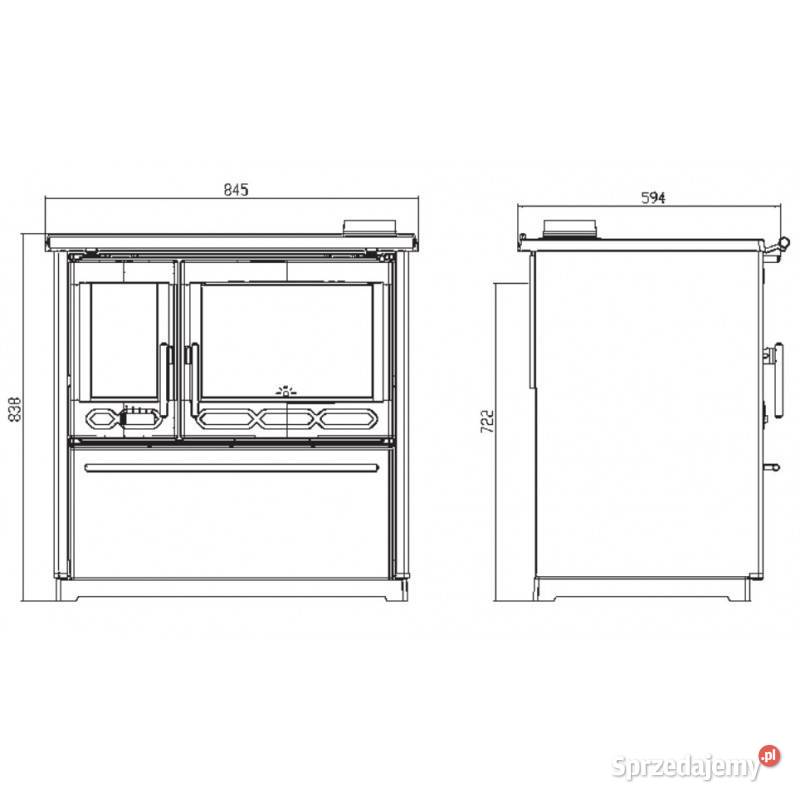 Kuchnia węglowa PLAMEN 850 GLAS Piece i kominki sprzedam