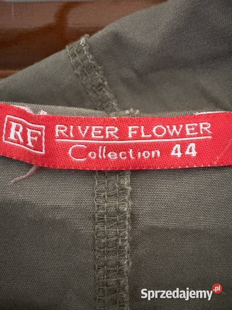 Kurtka damska 44 River Flower Collection parka Bez wzoru Kurtki i płaszcze