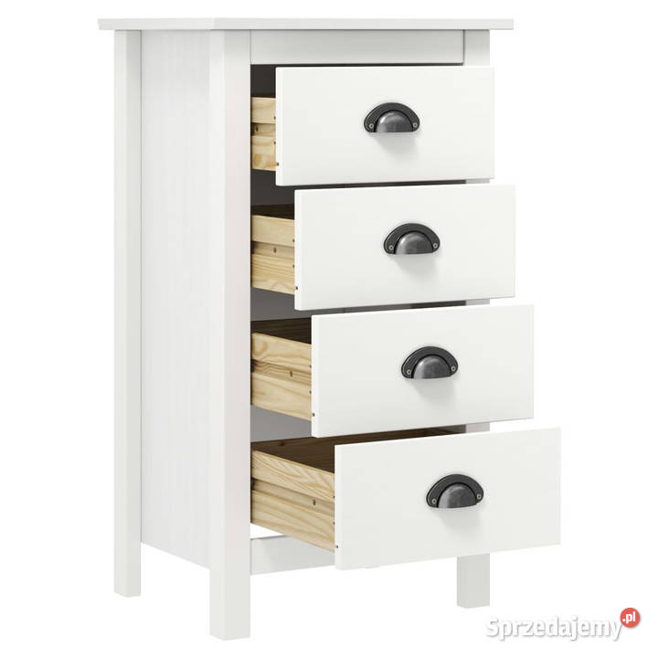 Komoda Hill biała 46x35x80 lite drewno sosnowe Warszawa