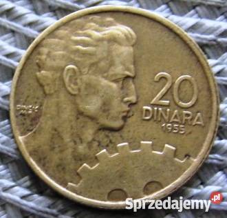 Jugosławia 20 Dinara 1955r1963r Kalisz sprzedam