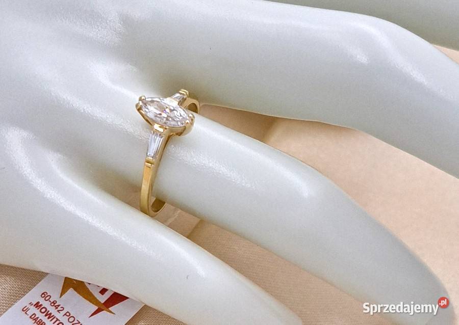 Pierścionek r15 Złoty pr585 Glamour Subtelny Pierścionki Poznań