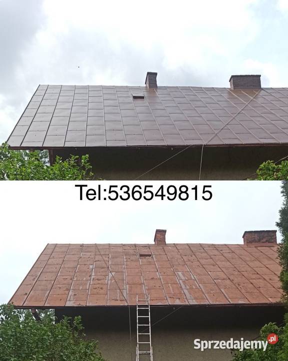 Malowanie dachów mycie dachów elewacji kostki