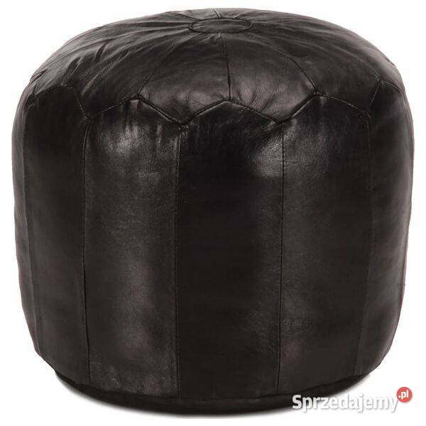 Puf czarny 40x35 prawdziwa kozia skóra248131 Pufy i podnóżki Warszawa