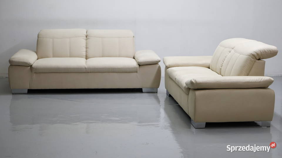 TAS nowy komplet 3 2 kanapy ZESTAW sofa jasna Poznań sprzedam