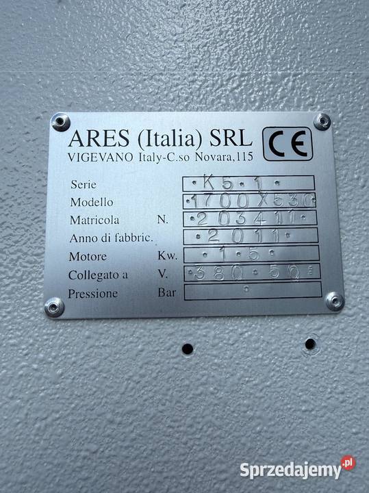 Ares K5 1 CE Wycinarka prasa hydrauliczna mazowieckie Łaskarzew