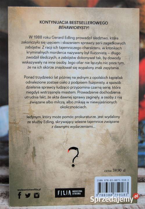 Iluzjonista Remigiusz Mróz książka kryminał kryminały lubelskie Lublin