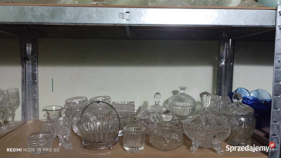 Szkło Kolorowe PRLu Kryształy Figurki dolnośląskie Wiązów