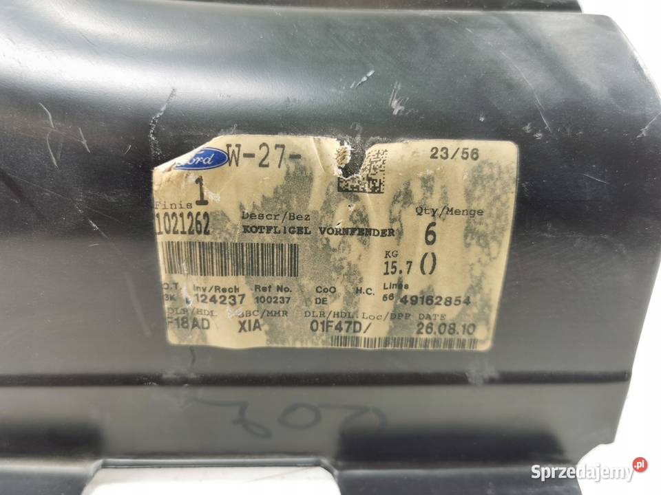 BŁOTNIK LEWY PRZÓD FORD FIESTA 1999 1021262 osobowe Błotniki sprzedam