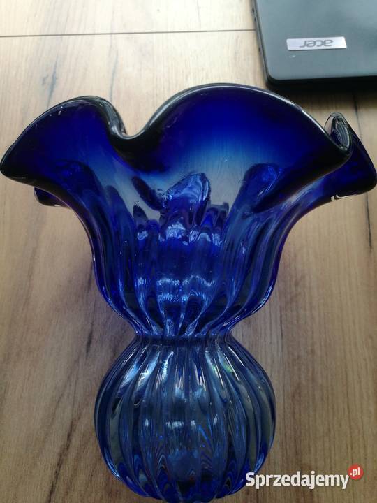 Duży granatowy wazon Choszczno sprzedam
