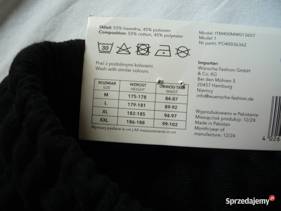 Nowe Cleve XL Szorty męskie Czarne Krótkie Szczecin sprzedam